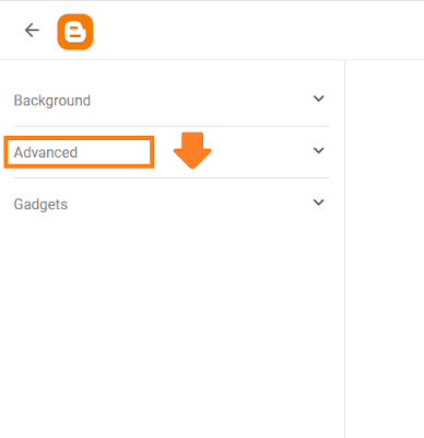 Click the Advanced tab to expand it downwards. Click the Advanced tab to expand it downwards.