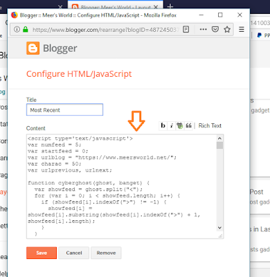 How To Show Most Recent Posts Widget With Thumbnail On Blogger | Recent Post Widget For Blogger
