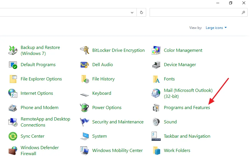 Click on the Programs and Features. Click on the Programs and Features.