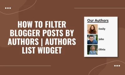 How to filter blogger posts by authors