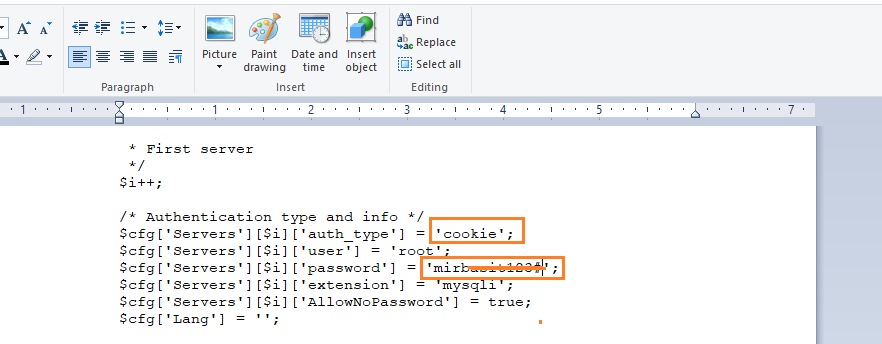 phpmyadmin root password file phpmyadmin root password file