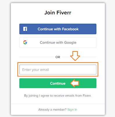 How to signup for Fiverr Seller account
