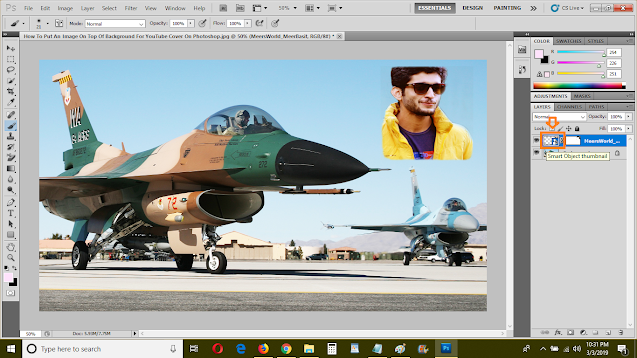 Photoshop: How To Put An Image On Top Of YouTube Thumbnail With Transparent Background