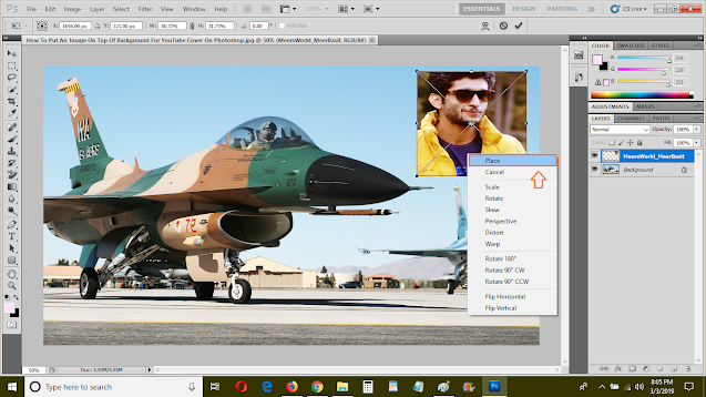 Photoshop: How To Put An Image On Top Of YouTube Thumbnail With Transparent Background