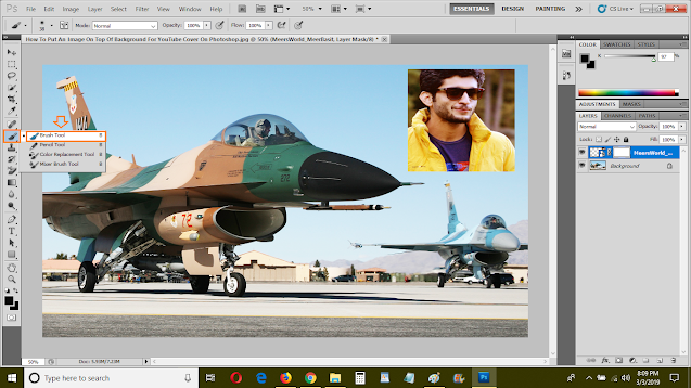 Photoshop: How To Put An Image On Top Of YouTube Thumbnail With Transparent Background