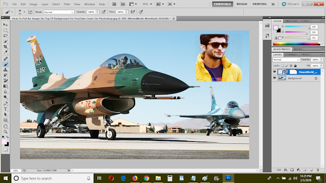 Photoshop: How To Put An Image On Top Of YouTube Thumbnail With Transparent Background