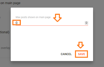 How To Show Zero Posts On Blogger Main Page/Home Page 3