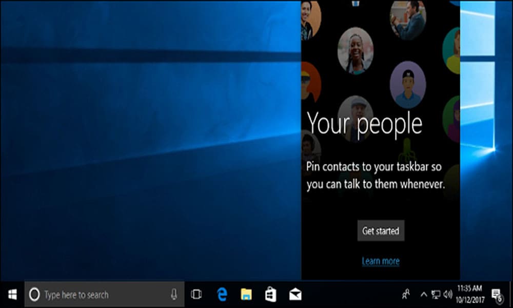 How To Show Hide People Bar On Windows 10