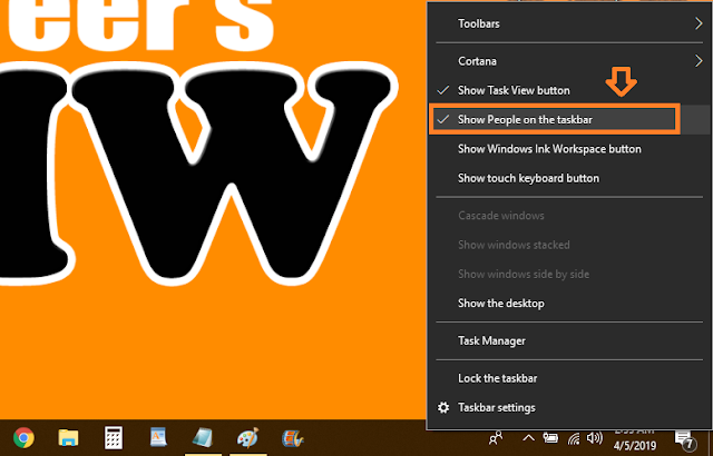 How To Show Hide People Bar On Windows 10 | Enable/Disable People Bar