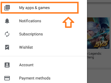 Go to Playstore. Tap My apps & games.
