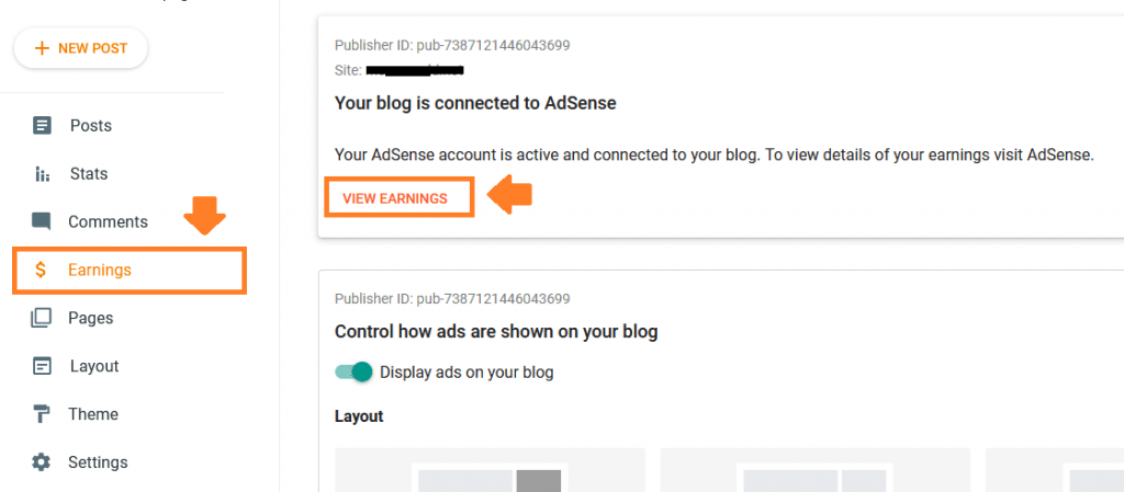 Blogger: Resolve Earnings At Risk Google AdSense Warning