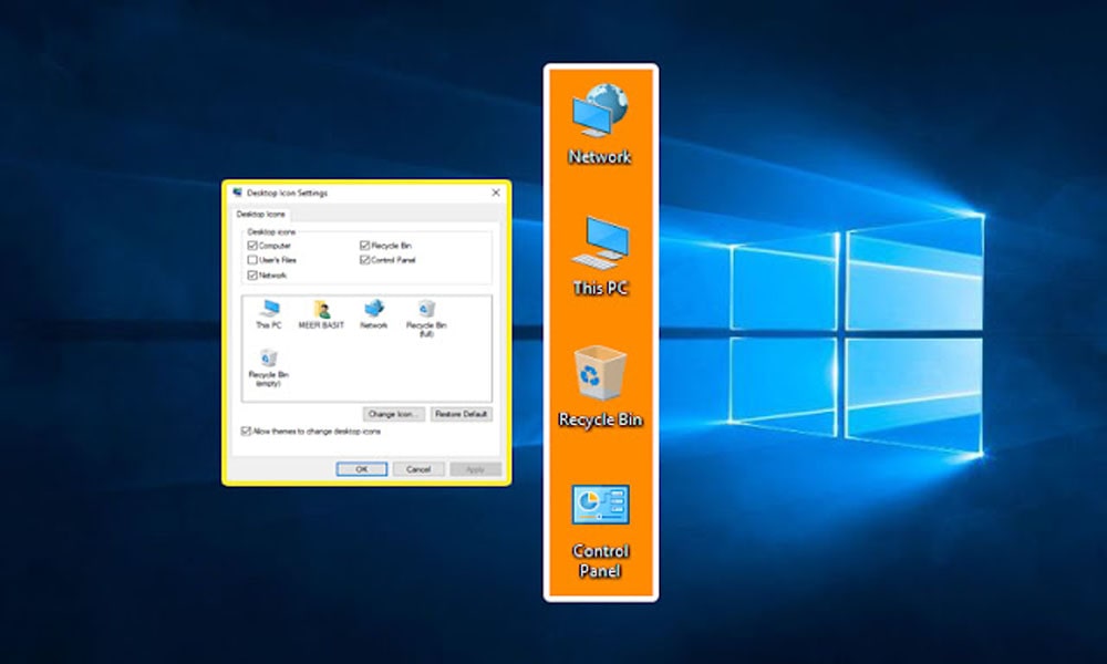 How To Show Default Desktop Icons In Windows 10