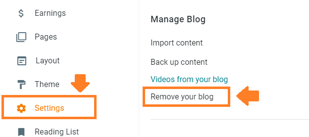 How To Delete/Restore Blogger Blog - Step By Step 1