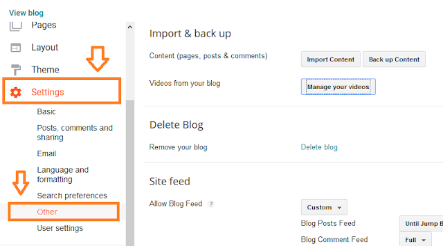 How To Import And Back Up Content In Blogger 1