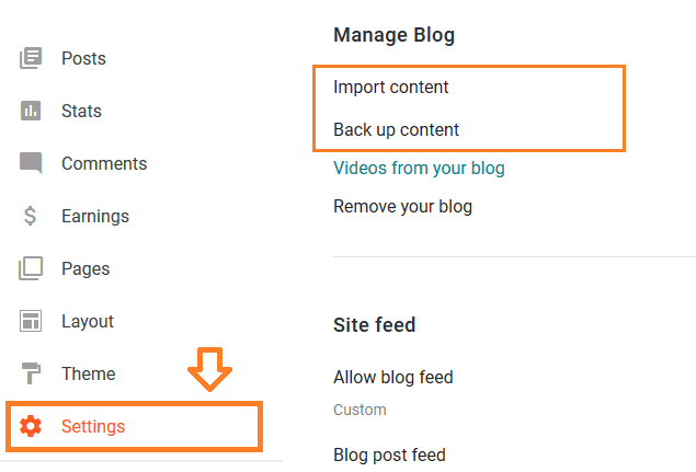 How To Import And Back Up Content In Blogger 6