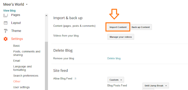 How To Import And Back Up Content In Blogger 2