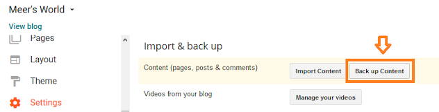 How To Import And Back Up Content In Blogger 4