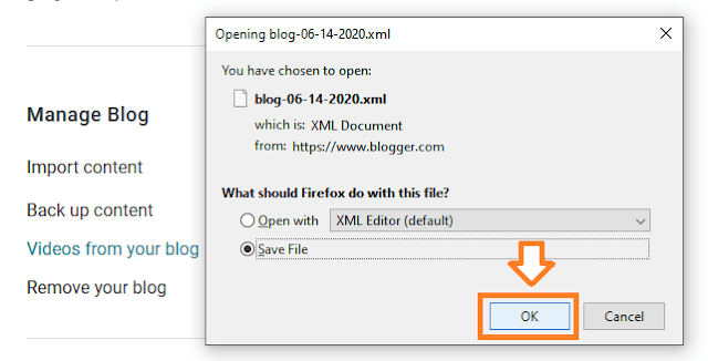 How To Import And Back Up Content In Blogger 9