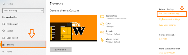 How To Show Default Desktop Icons In Windows 10 - My Computer, Recycle Bin