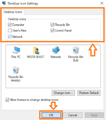 How To Show Default Desktop Icons In Windows 10 - My Computer, Recycle Bin