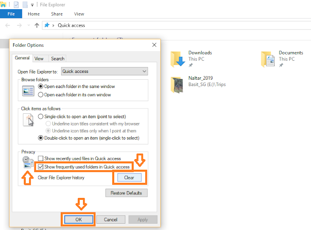 How To Turn-Off Recent Items & Frequent Places From Quick Access In Windows 10