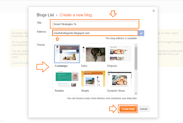 How To Create A Blog On Blogger/Blogspot - For Beginners | Start A Blog 6