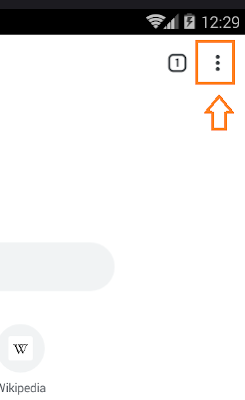 Open Chrome. Tap on three vertical dots located at top-right corner.