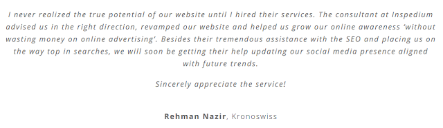 Inspedium clients review