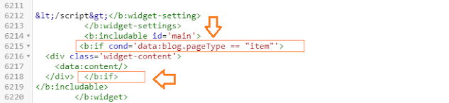 How To Insert Conditional Tags On Blogger Theme 5