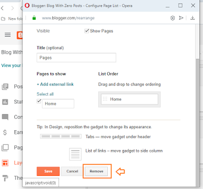 How To Unlock/Move Or Remove Gadgets On Blogger Layout 12