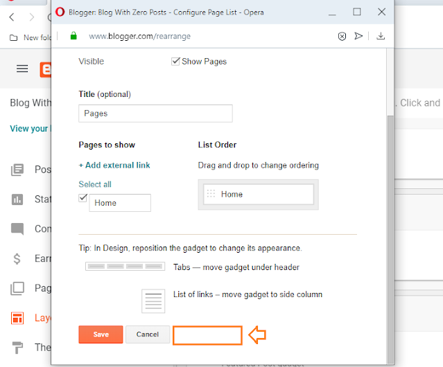 How To Unlock/Move Or Remove Gadgets On Blogger Layout 4