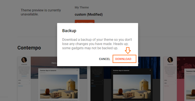 How To Backup & Upload Blogger theme 3