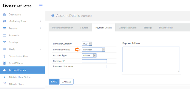 How to configure Payment methods on Fiverr 4