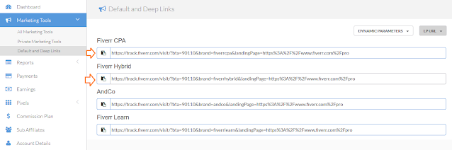 How to create deep links on Fiverr 3