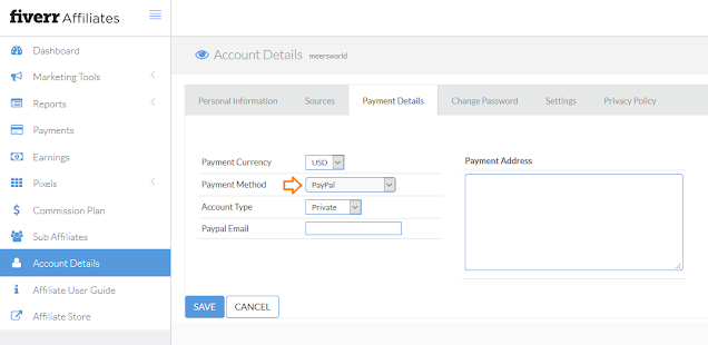 How to configure Payment methods on Fiverr 3