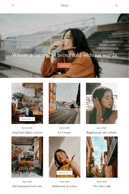 Demi | Grid-Based Blog Template