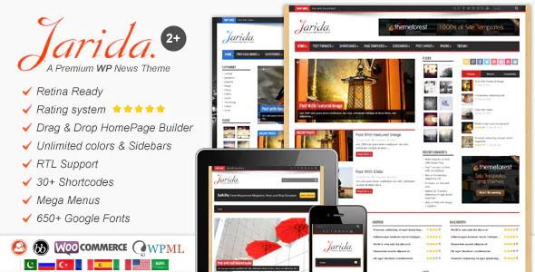 Jarida News & Magazine WordPress theme