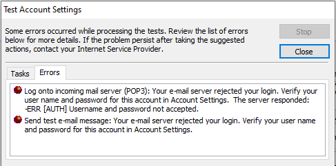 Solved Your E Mail Server Rejected Your Login Outlook Error Meer S World