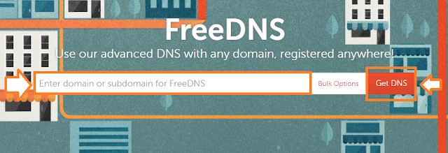 Enter your domain name without "www" like "example.com". Click the "Get DNS.
