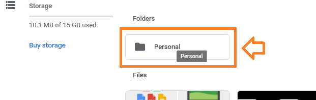 Upload File & Share File Link In Google Drive - Click the Folder