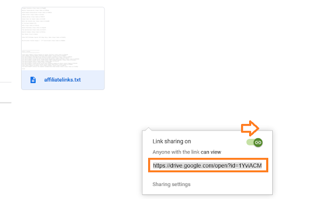 How to get shareable link in Google drive