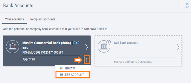 How to delete a bank account in payoneer 8