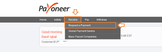 How To Send A Payment Request In Payoneer 1 How To Send A Payment Request In Payoneer 1