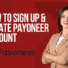 how to sign up, register and create payoneer account