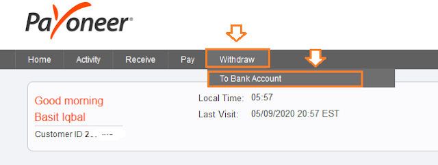 How To Withdraw Money In Payoneer To Local Bank Account 1