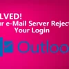 log onto incoming mail server (imap): the server rejected your logon