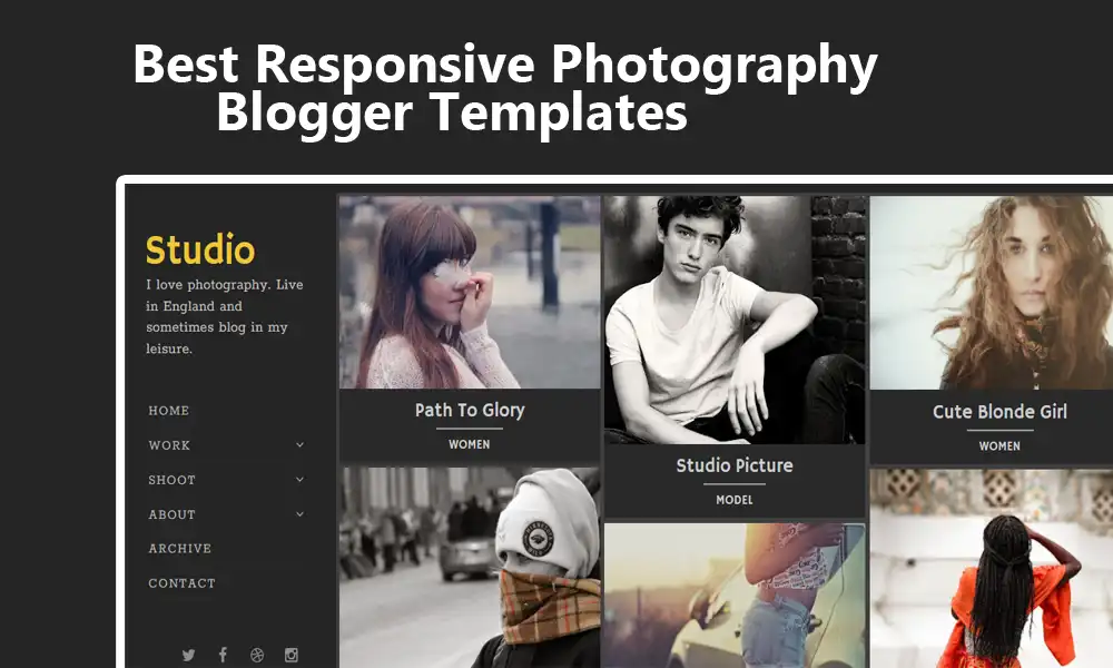 Best Responsive Photography Blogger Templates featured