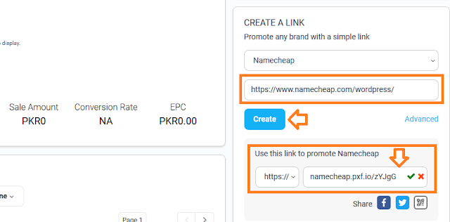 Create referral link on Impact Radius