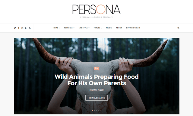 Responsive Blogger Templates For Personal Blog | Persona