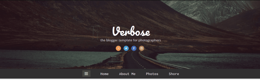 Verbose, Blogger template for photography and picture websites. 